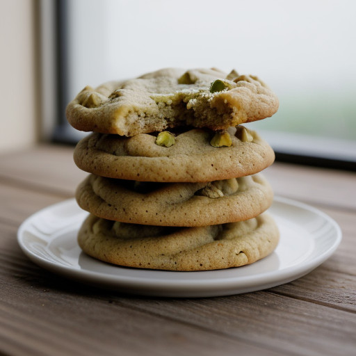 Pistachio & White Chocolate Cookies^ recipe image